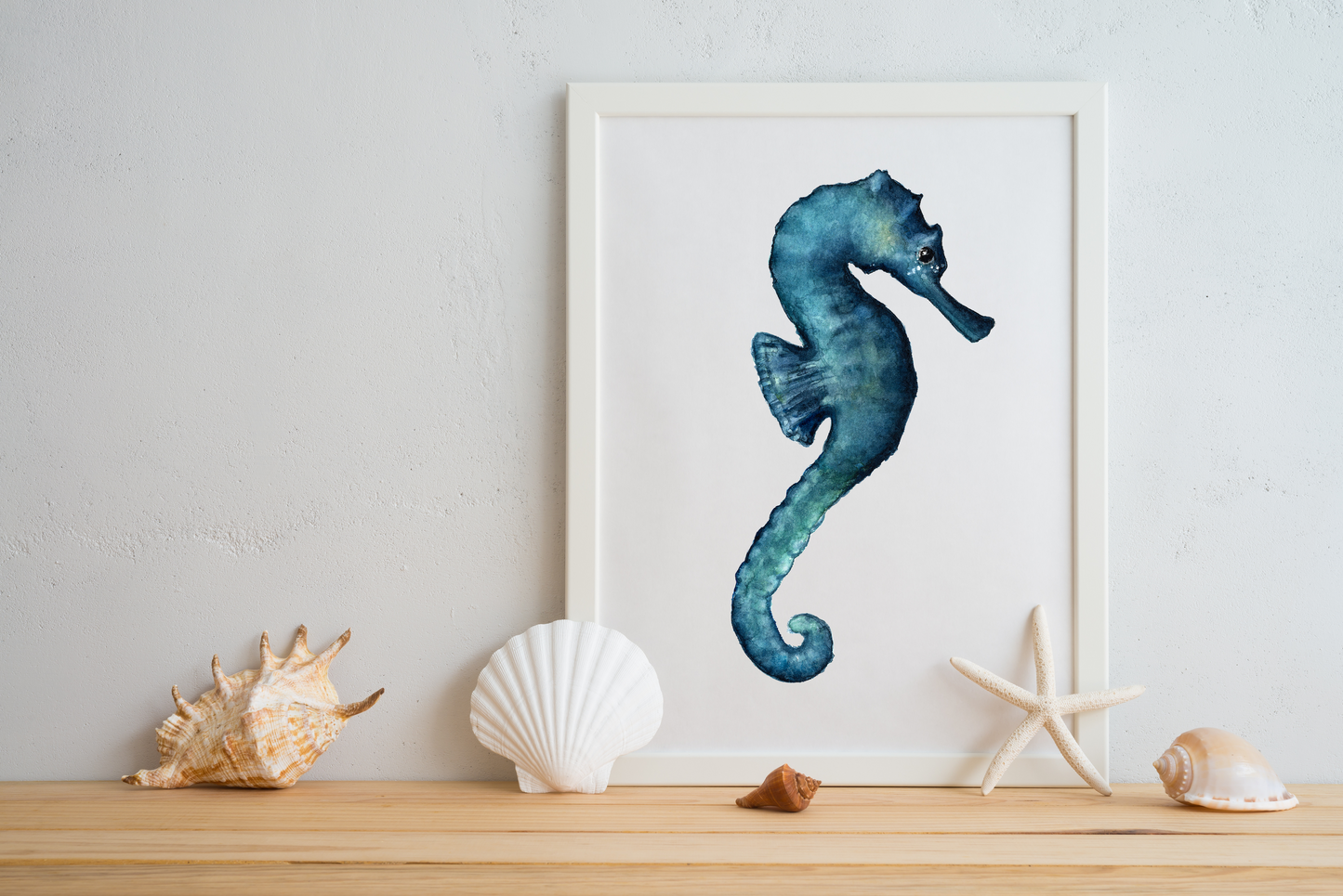 Seahorse Watercolor Print