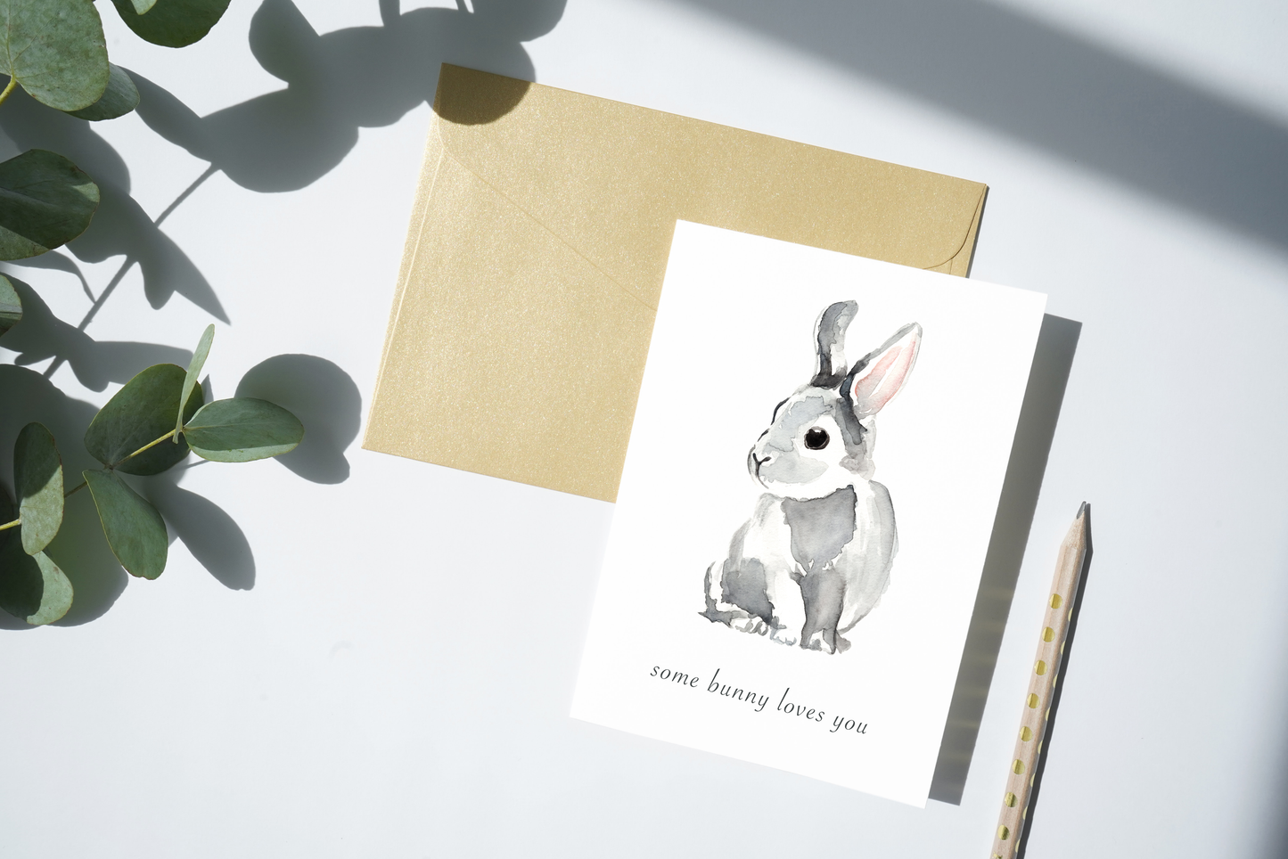 Grey Bunny | Greeting Card