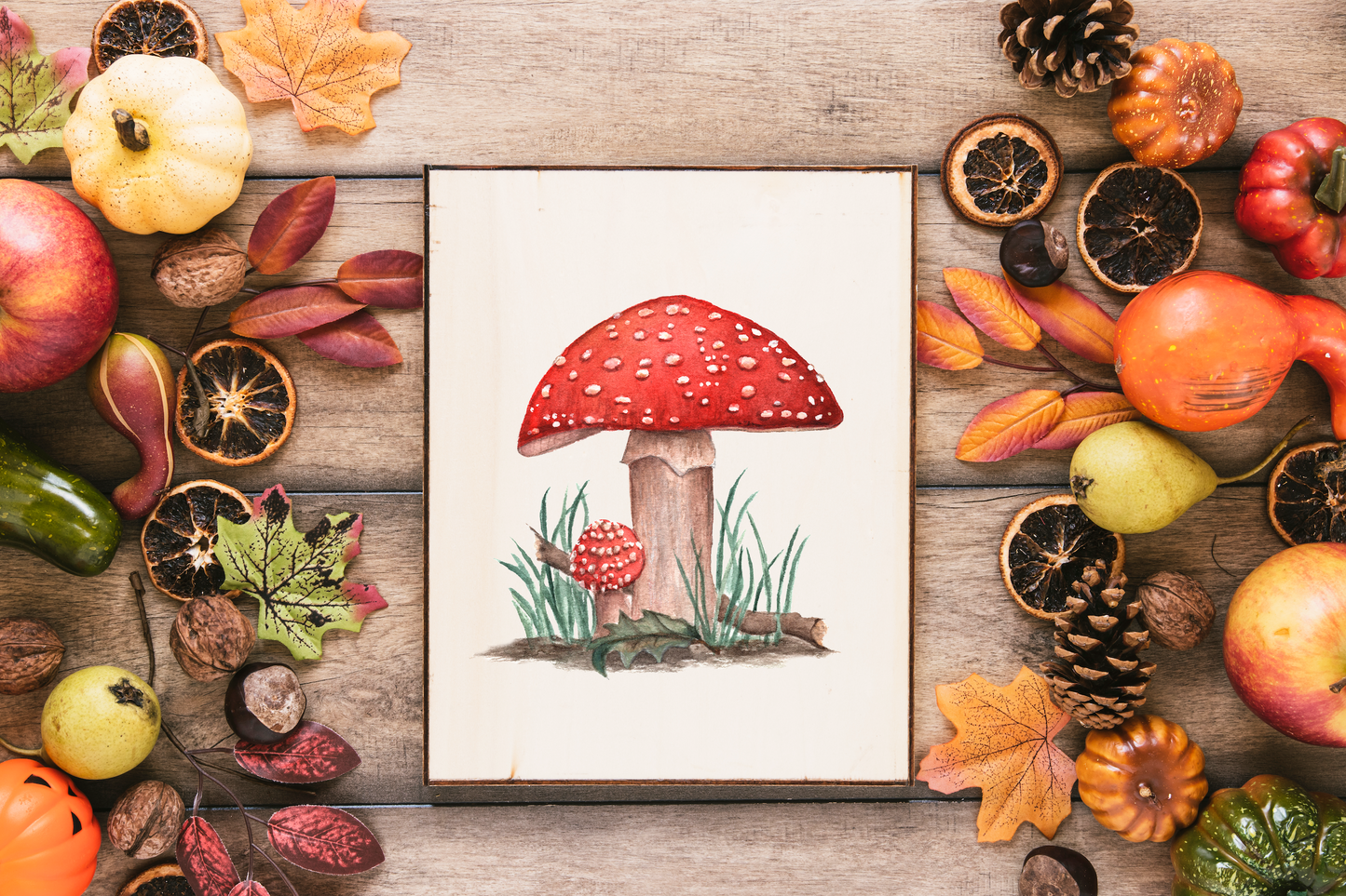 Toadstool Mushroom - Watercolor Print