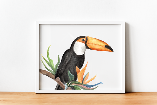 Tropical Toucan - Watercolor Print